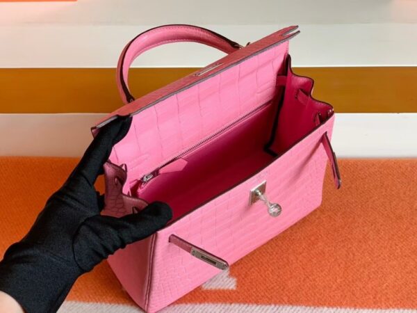 mmexport1679281184632-1024x768-1 Hermes Kelly Matte Alligator 5P sakura pink Silver Hardware 25cm Full Handmade