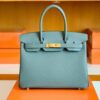 Hermes Birkin Epsom 63 Almond green Gold Hardware 30cm Full Handmade