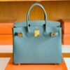 Hermes Birkin Epsom 63 Almond green Gold Hardware 30cm Full Handmade