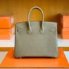 Hermes Birkin Togo Etoupe Grey Silver Hardware 25cm Full Handmade