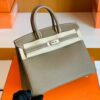 Hermes Birkin Togo Etoupe Grey Silver Hardware 25cm Full Handmade