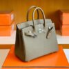 Hermes Birkin Togo Etoupe Grey Silver Hardware 25cm Full Handmade