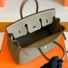 Hermes Birkin Togo Etoupe Grey Silver Hardware 25cm Full Handmade
