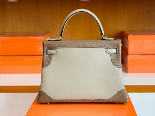 mmexport1679281518457-1024x768-1 Hermes Kelly swift Etoupe Grey & Trench Grey Silver Hardware 32cm Full Handmade