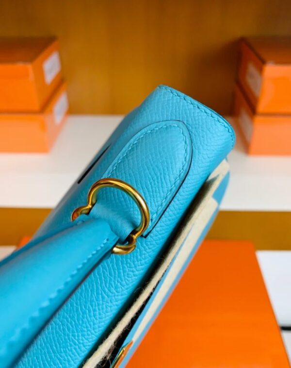 mmexport1679281596288-812x1024-1 Hermes Kelly Epsom P3 Candy Blue Gold Hardware 28cm Full Handmade