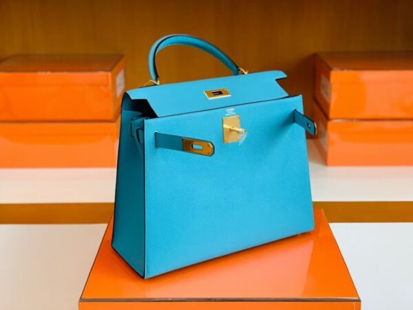 mmexport1679281597791-1024x768-1 Hermes Kelly Epsom P3 Candy Blue Gold Hardware 28cm Full Handmade
