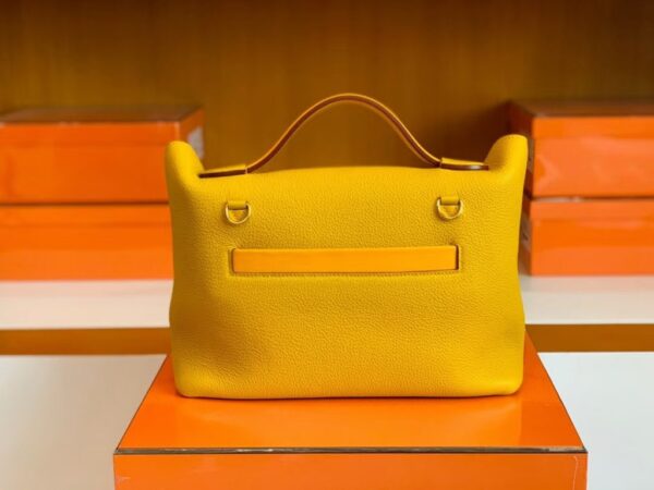 Hermes Kelly 2424 taurillon Leather 9D Amber yellow Gold Hardware 29cm Full Handmade