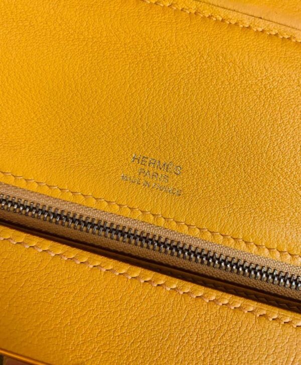 Hermes Kelly 2424 taurillon Leather 9D Amber yellow Gold Hardware 29cm Full Handmade