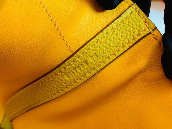 Hermes Kelly 2424 taurillon Leather 9D Amber yellow Gold Hardware 29cm Full Handmade