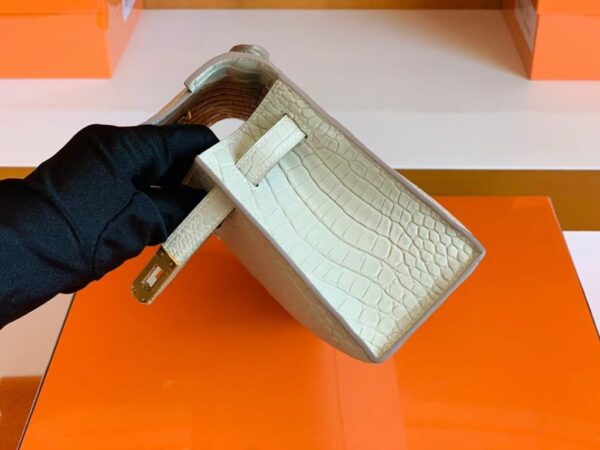 mmexport1679281850476-1024x768-1 Hermes Mini Kelly Pochette Matte alligator crocodile 8L Creamy White Gold Hardware 22cm Full Handmade