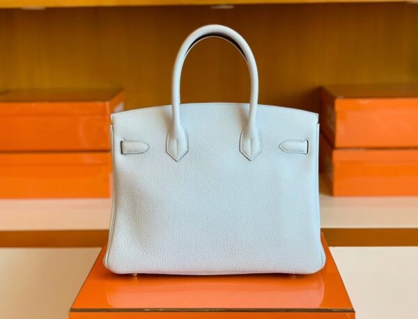 mmexport1679282864552-1024x781-1 Hermes Birkin Togo T0 Light Blue Gold Hardware 30cm Full Handmade