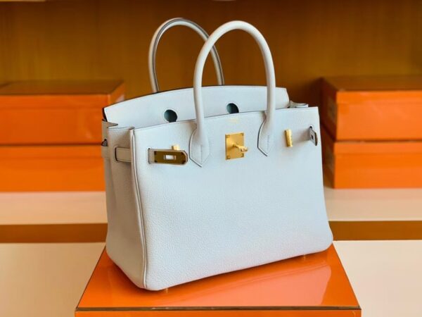 mmexport1679282870648-1024x768-1 Hermes Birkin Togo T0 Light Blue Gold Hardware 30cm Full Handmade