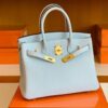 mmexport1679282874033-1024x768-1 Hermes Birkin Togo T0 Light Blue Gold Hardware 30cm Full Handmade