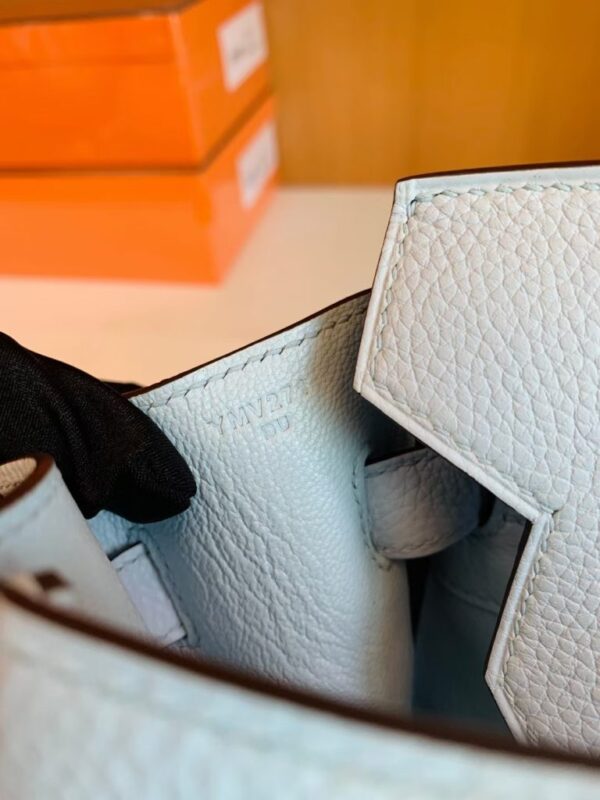 mmexport1679282875849-768x1024-1 Hermes Birkin Togo T0 Light Blue Gold Hardware 30cm Full Handmade