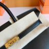 Hermes Birkin Box Leather Black Gold Hardware 25cm Full Handmade