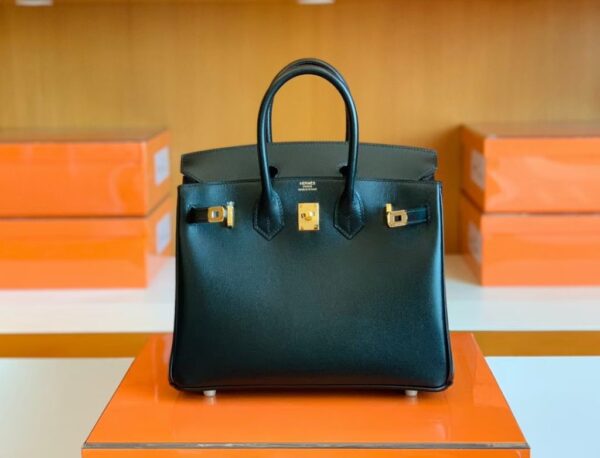 mmexport1679282897518-1024x781-1 Hermes Birkin Box Leather Black Gold Hardware 25cm Full Handmade