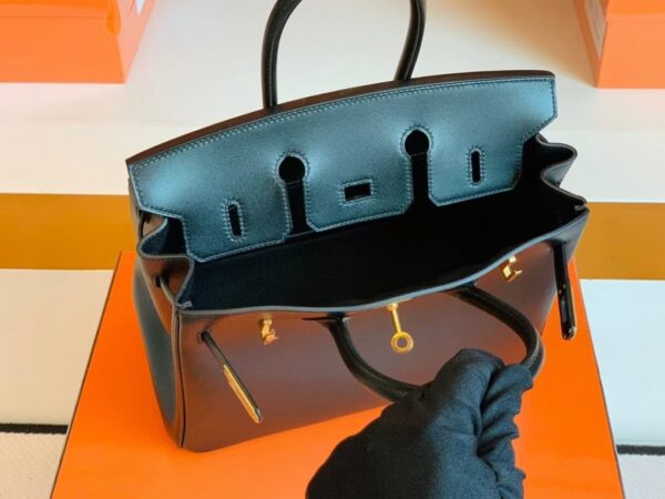 mmexport1679282900572-1024x768-1 Hermes Birkin Box Leather Black Gold Hardware 25cm Full Handmade
