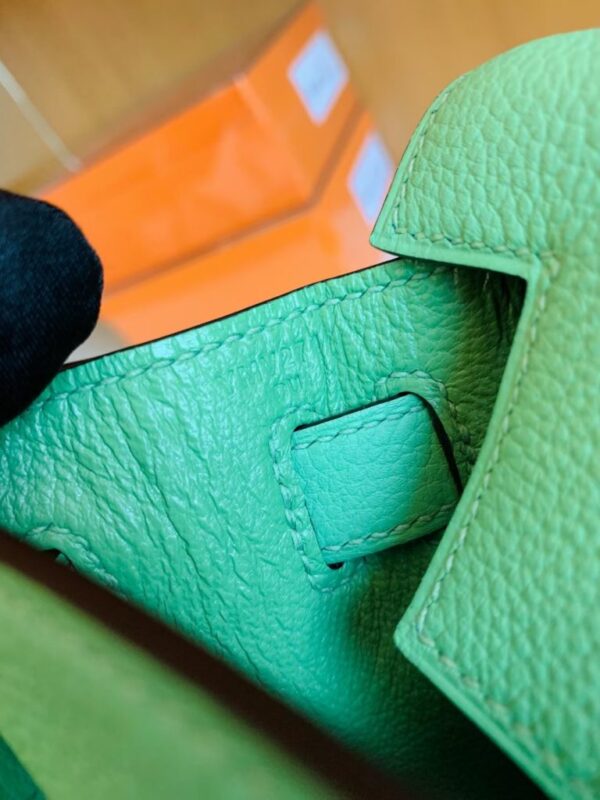mmexport1679282967307-768x1024-1 Hermes Kelly Togo 3i Avocado green Gold Hardware 28cm Full Handmade