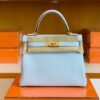 Hermes Kelly Togo T0 Light Blue Gold Hardware 28cm Full Handmade