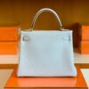 Hermes Kelly Togo T0 Light Blue Gold Hardware 28cm Full Handmade