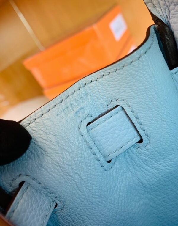mmexport1679282992329-808x1024-1 Hermes Kelly Togo T0 Light Blue Gold Hardware 28cm Full Handmade