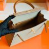Hermes Kelly Epsom S2 Trench Grey & 37 Golden Brown Gold Hardware 25cm Full Handmade