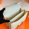 Hermes Constance Epsom Creamy White Silver Hardware 24cm Full Handmade