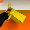 Hermes Mini Kelly Chevre 9O Naples yellow Gold Hardware 19cm Full Handmade