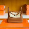 mmexport1679965907935-1024x768-1 Hermes Mini Lindy TC Leather Golden Brown Silver Hardware 19cm Full Handmade