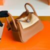 mmexport1679965910853-1024x777-1 Hermes Mini Lindy TC Leather Golden Brown Silver Hardware 19cm Full Handmade