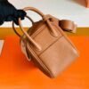 mmexport1679965912332-1024x817-1 Hermes Mini Lindy TC Leather Golden Brown Silver Hardware 19cm Full Handmade
