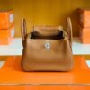 mmexport1679965917143-1024x768-1 Hermes Mini Lindy TC Leather Golden Brown Silver Hardware 19cm Full Handmade