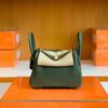 mmexport1679965941108-1024x787-1 Hermes Mini Lindy TC Leather Jungle green Gold Hardware 19cm Full Handmade