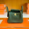 mmexport1679965951692-1024x768-1 Hermes Mini Lindy TC Leather Jungle green Gold Hardware 19cm Full Handmade