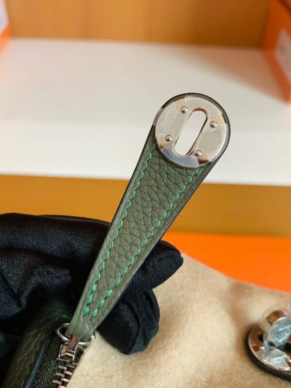mmexport1679965976139-768x1024-1 Hermes Mini Lindy TC Leather Jungle green Silver Hardware 19cm Full Handmade