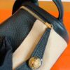 Hermes Mini Lindy TC Leather Black Gold Hardware 19cm Full Handmade