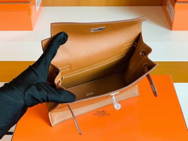 mmexport1679966247579-1024x768-1 Hermes Kelly dance Evercolor Leather Golden Brown Silver Hardware 22cm Full Handmade