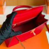 Hermes Kelly Epsom Leather Q5 Bright Red Gold Hardware 28cm Full Handmade