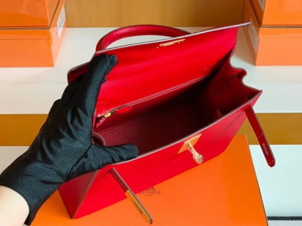 mmexport1679966297679-1024x768-1 Hermes Kelly Epsom Leather Q5 Bright Red Gold Hardware 28cm Full Handmade