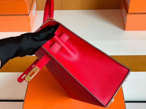 mmexport1679966299206-1024x768-1 Hermes Kelly Epsom Leather Q5 Bright Red Gold Hardware 28cm Full Handmade