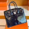 mmexport1679966317633-1024x768-1 Hermes Birkin BLUE NUIT Shiny crocodile 2Z Dark Deep Blue Silver Hardware 30cm Full Handmade