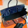 mmexport1679966322009-1024x768-1 Hermes Birkin BLUE NUIT Shiny crocodile 2Z Dark Deep Blue Silver Hardware 30cm Full Handmade