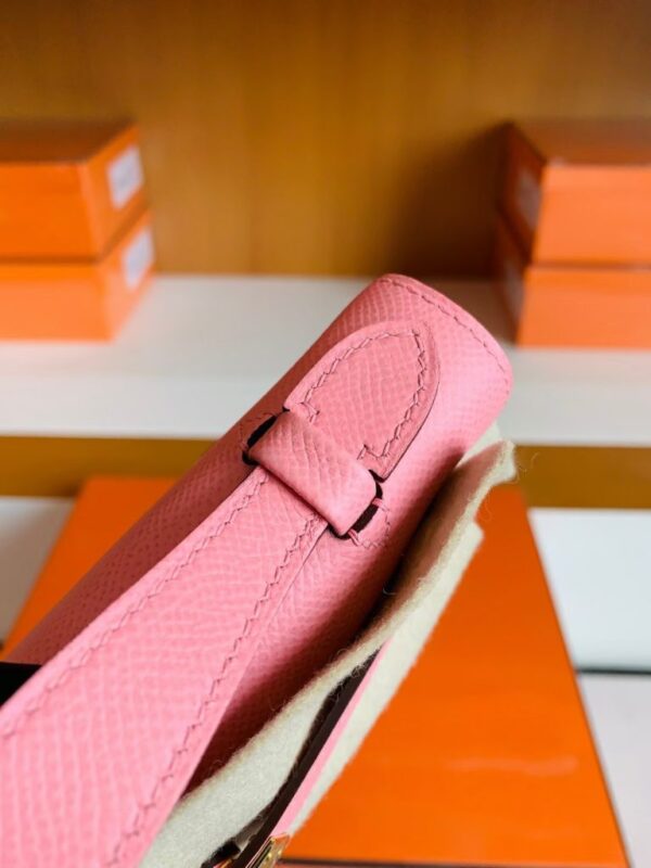 mmexport1679967087586-768x1024-1 Hermes Mini Kelly Pochette Epsom 1Q Creamy Pink Gold Hardware 22cm Full Handmade