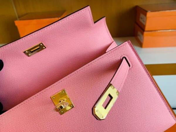 mmexport1679967088972-1024x768-1 Hermes Mini Kelly Pochette Epsom 1Q Creamy Pink Gold Hardware 22cm Full Handmade