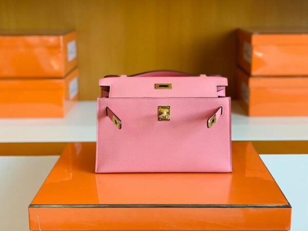 mmexport1679967091740-1024x768-1 Hermes Mini Kelly Pochette Epsom 1Q Creamy Pink Gold Hardware 22cm Full Handmade