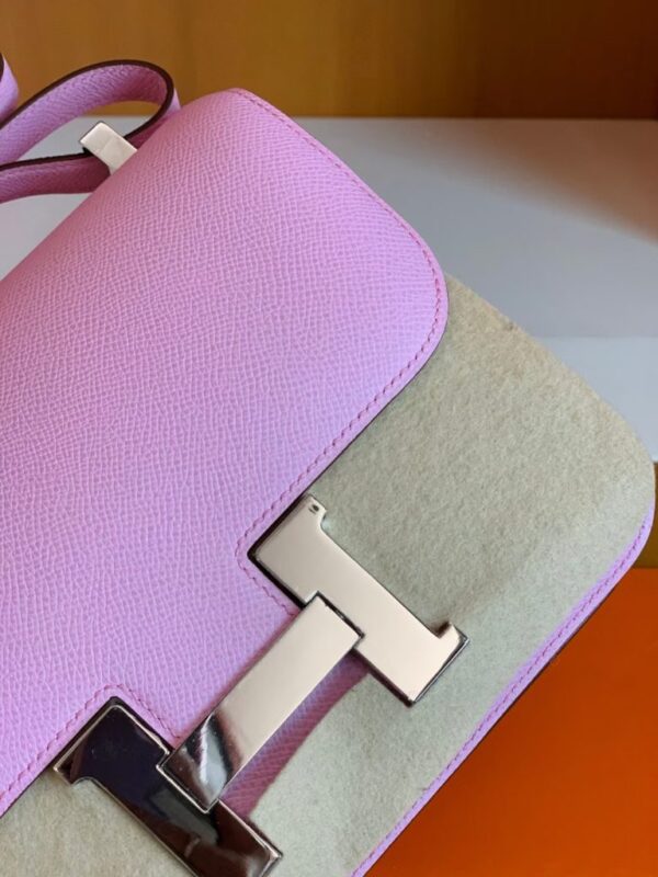 Hermes Constance Epsom Leather mallow purple Silver Hardware 24cm Full Handmade