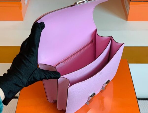 Hermes Constance Epsom Leather mallow purple Silver Hardware 24cm Full Handmade