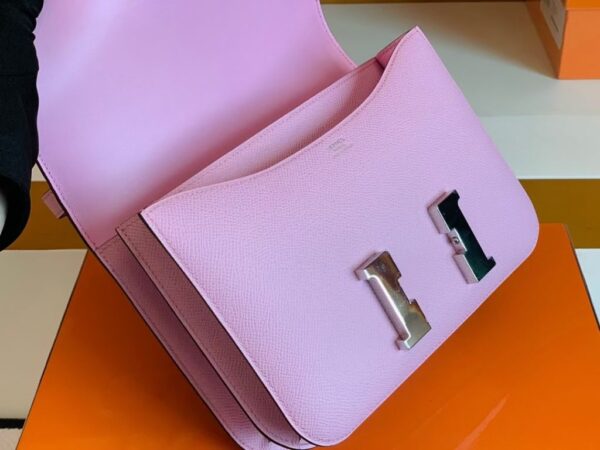 Hermes Constance Epsom Leather mallow purple Silver Hardware 24cm Full Handmade