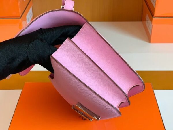 Hermes Constance Epsom Leather mallow purple Silver Hardware 24cm Full Handmade