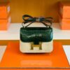 Hermes Constance Shiny Alligator crocodile 6Q jade green Gold Hardware 18cm Full Handmade